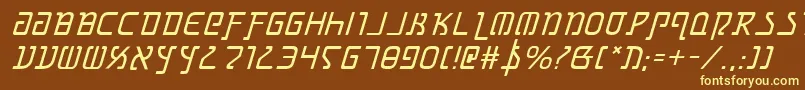 Grimlordi Font – Yellow Fonts on Brown Background