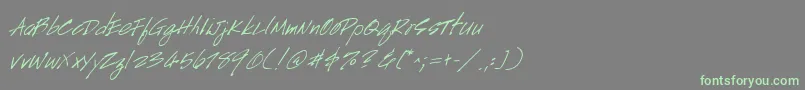 More about HandscriptItalic Font HandscriptItalic Font – Green Fonts on Gray Background