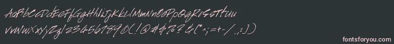 fuente HandscriptItalic – Fuentes Rosadas Sobre Fondo Negro
