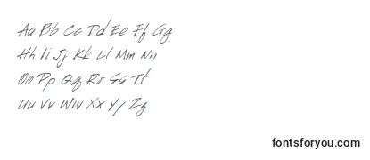 Schriftart HandscriptItalic