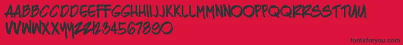 Razing Font – Black Fonts on Red Background
