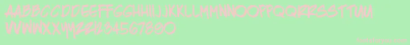 Razing Font – Pink Fonts on Green Background