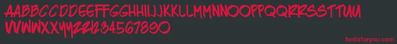 Razing Font – Red Fonts on Black Background