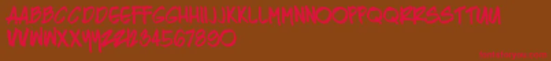 Razing Font – Red Fonts on Brown Background
