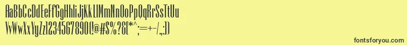PfempireBold Font – Black Fonts on Yellow Background