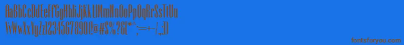 PfempireBold Font – Brown Fonts on Blue Background