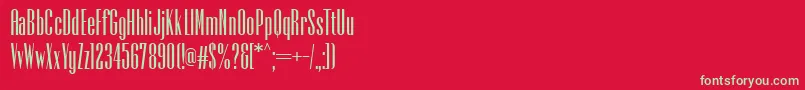 PfempireBold-Schriftart – Grüne Schriften auf rotem Hintergrund