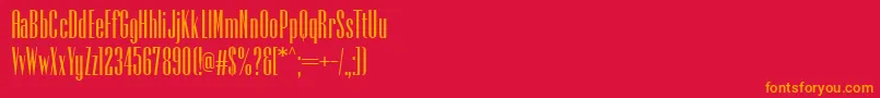 PfempireBold Font – Orange Fonts on Red Background