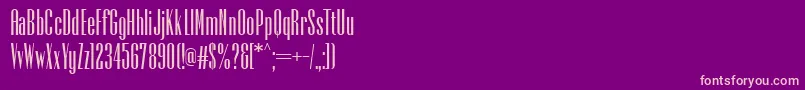 Fonte PfempireBold – fontes rosa em um fundo violeta