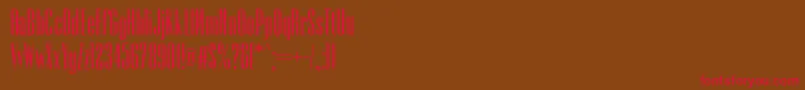 PfempireBold Font – Red Fonts on Brown Background