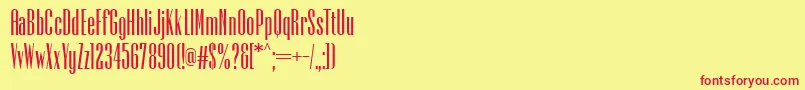 PfempireBold Font – Red Fonts on Yellow Background