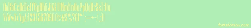 PfempireBold Font – Yellow Fonts on Green Background
