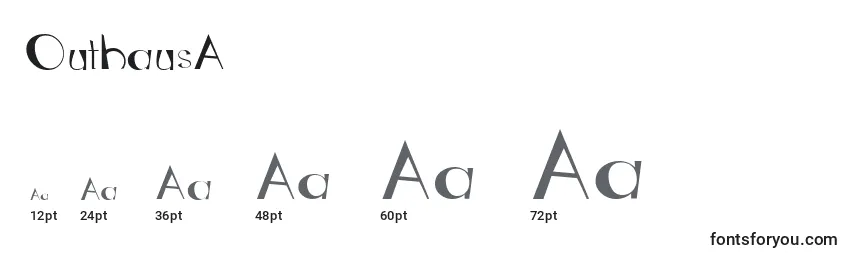 sizes of outhausa font, outhausa sizes
