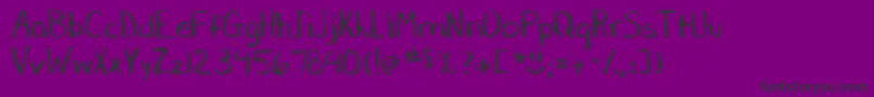 DjbChalkItUp-Schriftart – Schwarze Schriften auf violettem Hintergrund