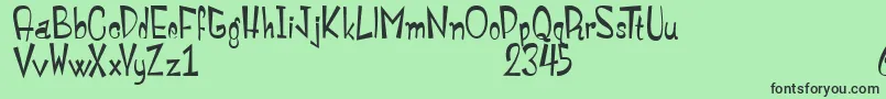 MonstroulaRoman Font – Black Fonts on Green Background