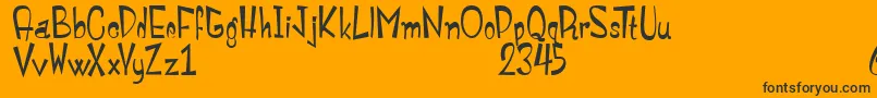 MonstroulaRoman Font – Black Fonts on Orange Background
