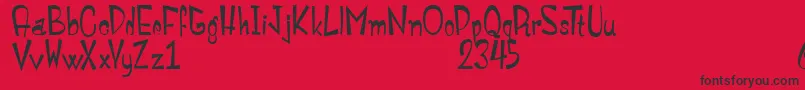 Шрифт MonstroulaRoman – чёрные шрифты на красном фоне