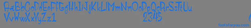 MonstroulaRoman Font – Blue Fonts on Gray Background