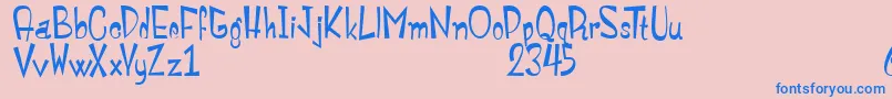 MonstroulaRoman Font – Blue Fonts on Pink Background