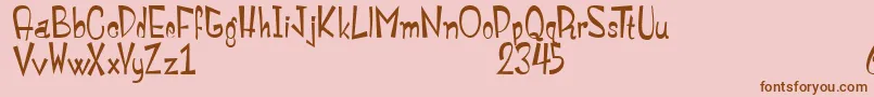MonstroulaRoman Font – Brown Fonts on Pink Background
