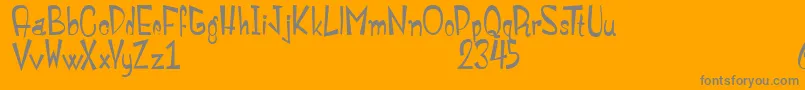 MonstroulaRoman Font – Gray Fonts on Orange Background