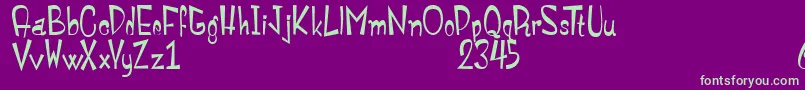MonstroulaRoman Font – Green Fonts on Purple Background