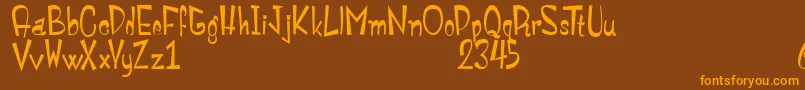 MonstroulaRoman Font – Orange Fonts on Brown Background