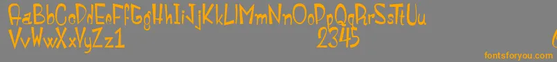 MonstroulaRoman Font – Orange Fonts on Gray Background