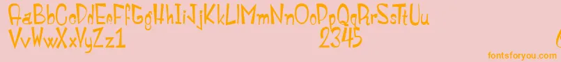 MonstroulaRoman Font – Orange Fonts on Pink Background