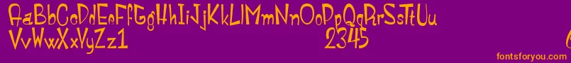 MonstroulaRoman Font – Orange Fonts on Purple Background