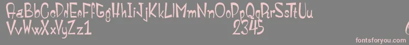 MonstroulaRoman Font – Pink Fonts on Gray Background