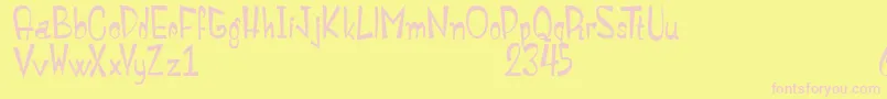 MonstroulaRoman Font – Pink Fonts on Yellow Background