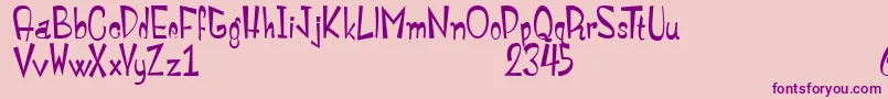MonstroulaRoman Font – Purple Fonts on Pink Background