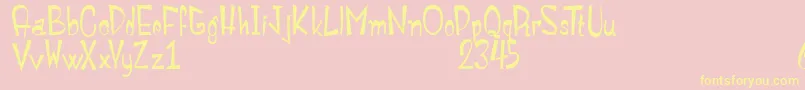 MonstroulaRoman Font – Yellow Fonts on Pink Background
