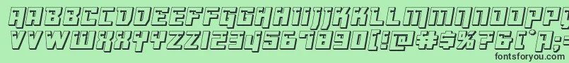 Dangerbot3D Font – Black Fonts on Green Background