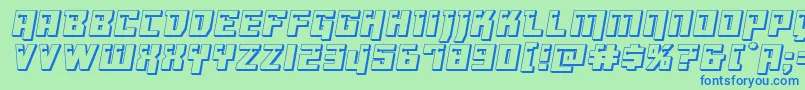 Dangerbot3D Font – Blue Fonts on Green Background