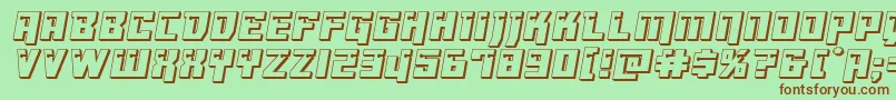 Dangerbot3D Font – Brown Fonts on Green Background