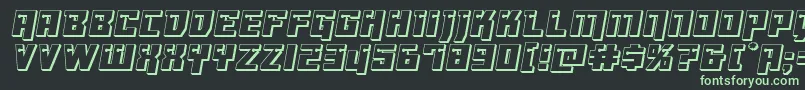 Dangerbot3D Font – Green Fonts on Black Background