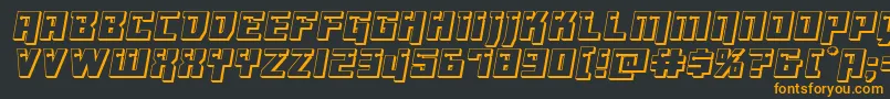 Dangerbot3D Font – Orange Fonts on Black Background