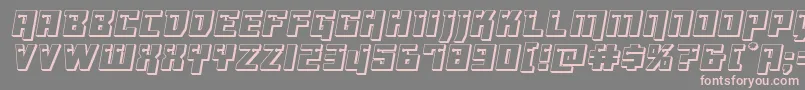 Dangerbot3D Font – Pink Fonts on Gray Background