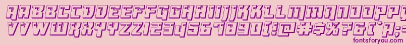 Dangerbot3D Font – Purple Fonts on Pink Background