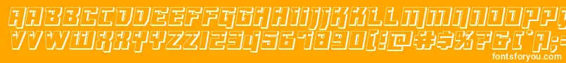 Dangerbot3D Font – White Fonts on Orange Background