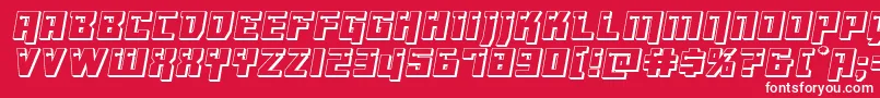 Dangerbot3D Font – White Fonts on Red Background