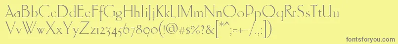 Ehmcke Font – Gray Fonts on Yellow Background