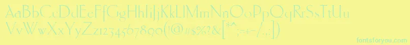 Ehmcke Font – Green Fonts on Yellow Background