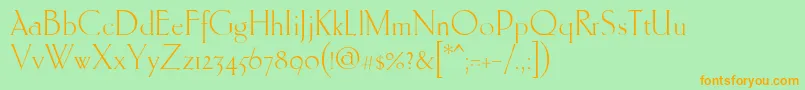 Ehmcke Font – Orange Fonts on Green Background