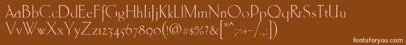 Ehmcke Font – Pink Fonts on Brown Background