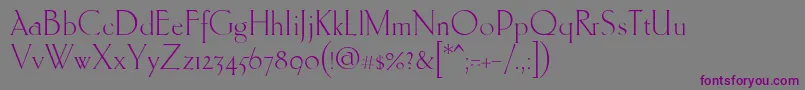 Ehmcke Font – Purple Fonts on Gray Background