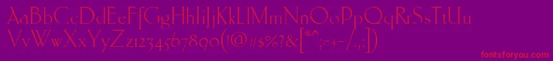 Ehmcke Font – Red Fonts on Purple Background