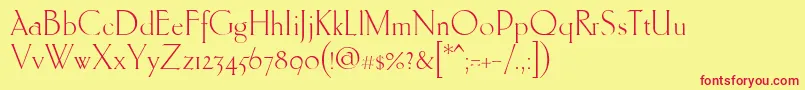 Ehmcke Font – Red Fonts on Yellow Background